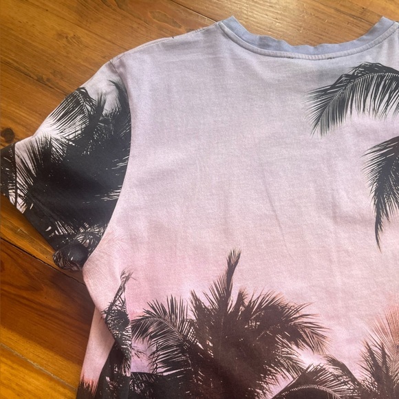 Balmain Men’s Graphic Print‎ Sunset Palms T-Shirt Size M Made In Portugal - Picture 11 of 16